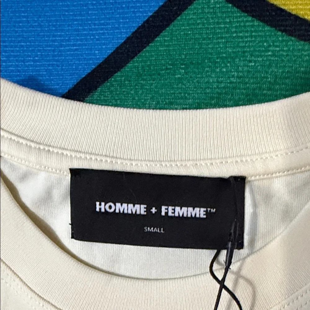 Homme + Femme "Rest Stop" Off White Tee ( Oversized ) Fits Large - Picture 7 of 16